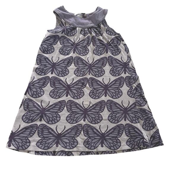 H&M Purple Butterfly Print Sleeveless Dress - Girls Size 5/6 - Picture 1 of 4